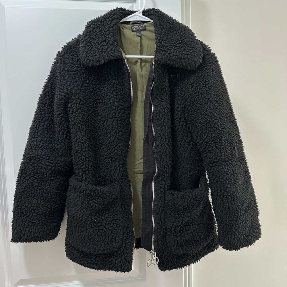 Top shop teddy bear coat